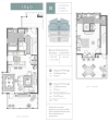 1640 floor plan B 1,160 sqft. 1 bedroom