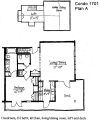 1701 Floor plan A 1,090 sqft.