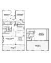 G floor plan, (Unit First Floor) Gross Square Feet: 2355 Balcony: 402  (Unit Second Floor) Gross Square Feet: 837 Balcony: 699